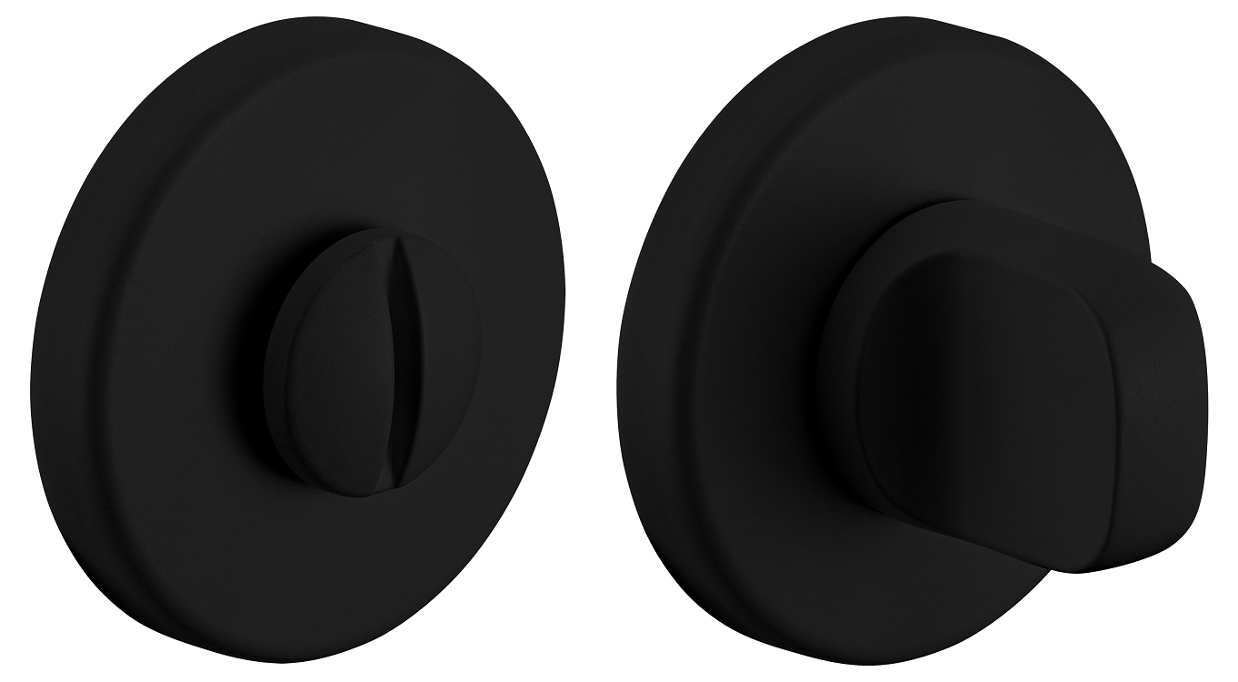 Завертка сантехническая LUX-WC-R5 NERO-ST, цвет - черный soft-touch фото купить Кемерово