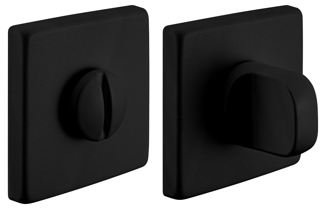 Завертка дверная LUX-WC-S5 NERO-ST, цвет - черный soft-touch фото купить Кемерово