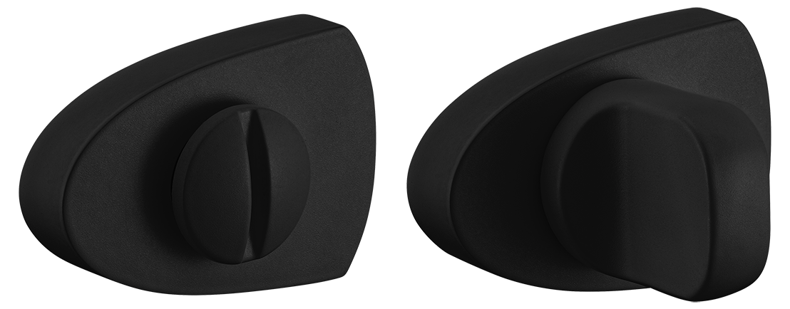 Завертка сантехническая LUX-WC-UN NERO-ST цвет - черный soft-touch фото купить Кемерово