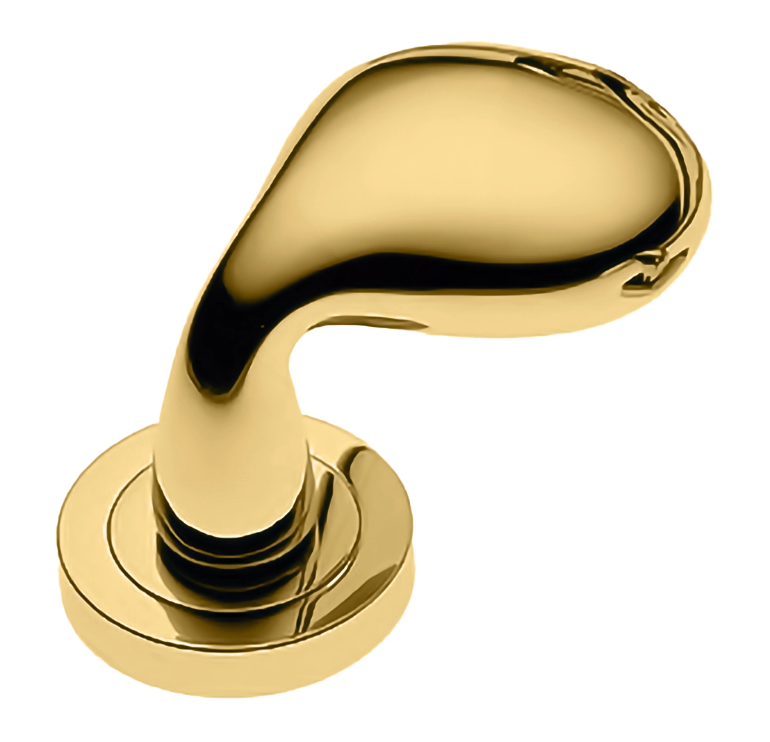 Ручка дверная SIENA-2 R2 OTL раздельная на круглой розетке, цвет - золото фото купить Кемерово