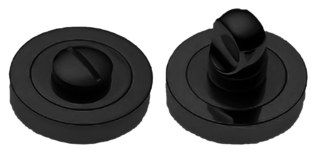 Завертка сантехническая LUX-WC-R4-LU NERO на круглой розетке, цвет  - черный фото купить Кемерово
