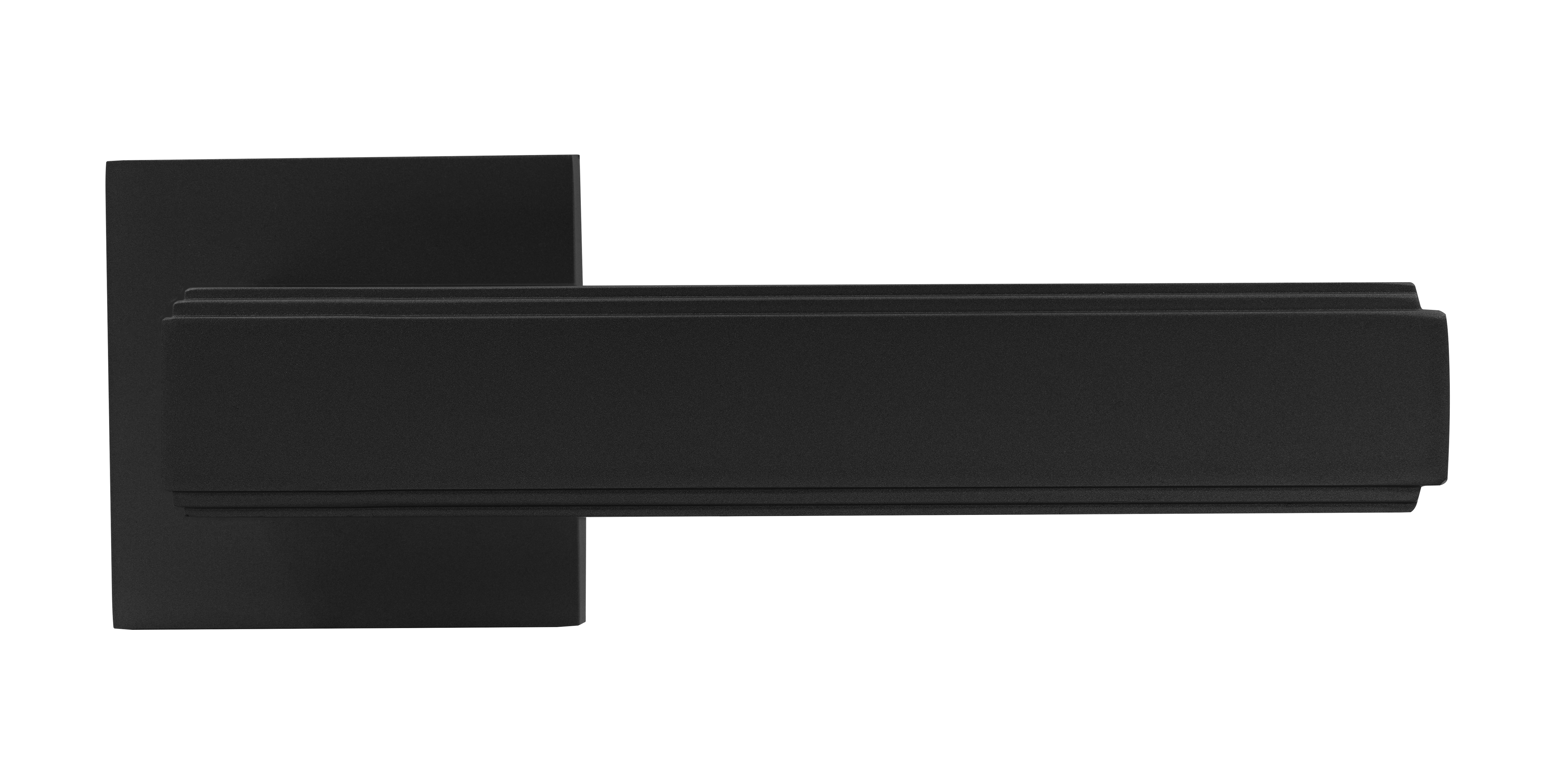 Ручка дверная MH-64-S6 BL STEPS на квадратной розетке 6 мм, цвет черный фото купить в Кемерово