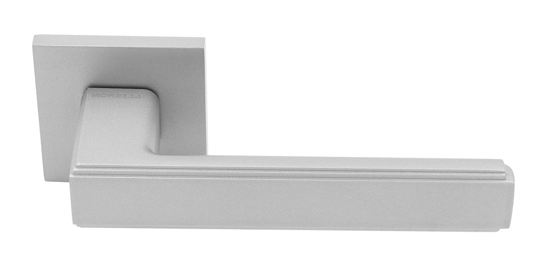 Ручка дверная MH-64-S6 ASC STEPS на квадратной розетке 6 мм, цвет анодированный матовый хром фото купить Кемерово