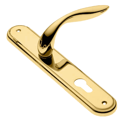 Ручка дверная на планке LEON PL OTL, цвет золото, латунь фото купить в Кемерово