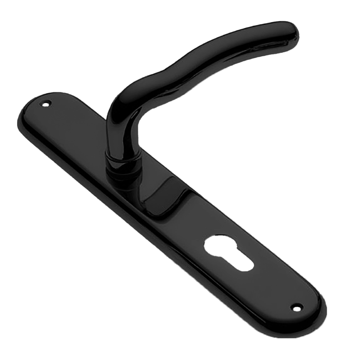 Ручка дверная на планке SNAKE PL NERO, цвет черный, латунь фото купить в Кемерово