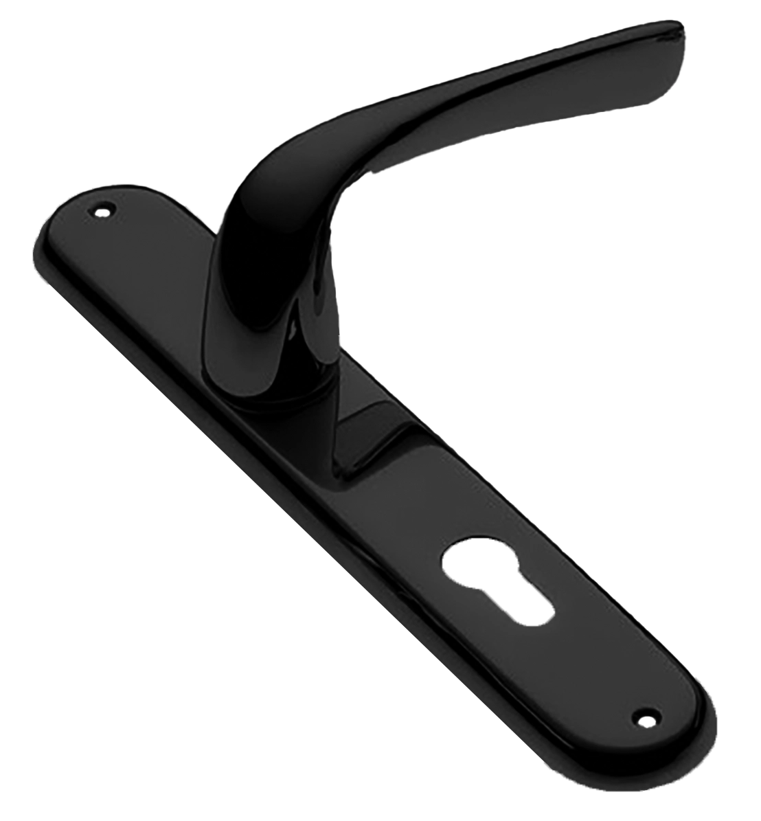 Ручка дверная на планке LE MANS PL NERO, цвет черный, латунь фото купить в Кемерово