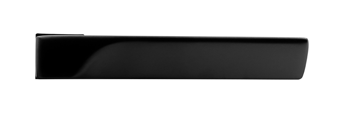 Ручка дверная FIORD-SM NERO-ST, с невидимой квадратной розеткой, цвет черный soft-touch, ЦАМ фото купить в Кемерово