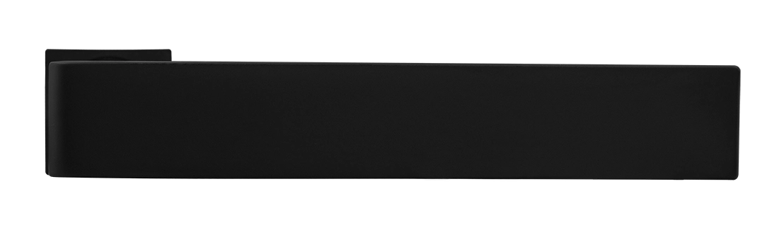Ручка дверная HORIZONT-SM NERO-ST с невидимой квадратной розеткой, цвет черный soft-touch, ЦАМ фото купить в Кемерово