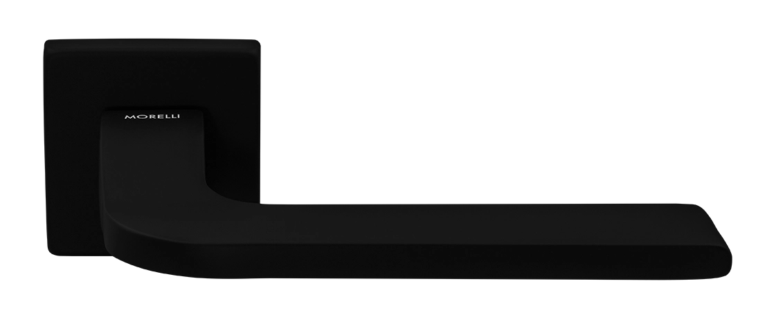 Ручка дверная SPUTNIK S5 NERO-ST на квадратной розетке, цвет черный soft-touch, ЦАМ фото купить в Кемерово