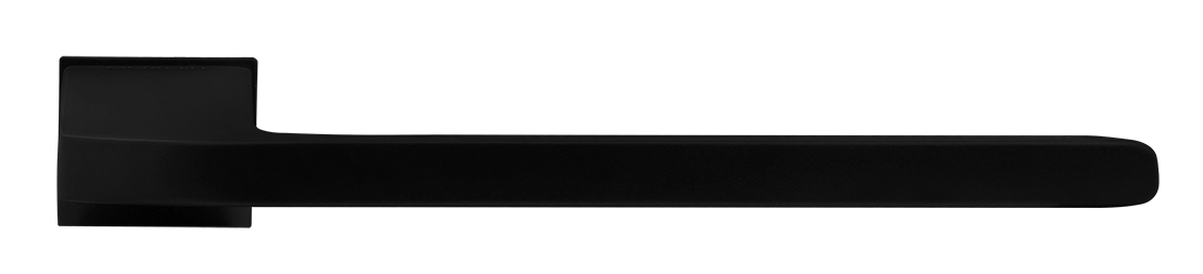 Ручка дверная SPUTNIK-SM NERO-ST с невидимой квадратной розеткой, цвет черный soft-touch, ЦАМ фото купить в Кемерово