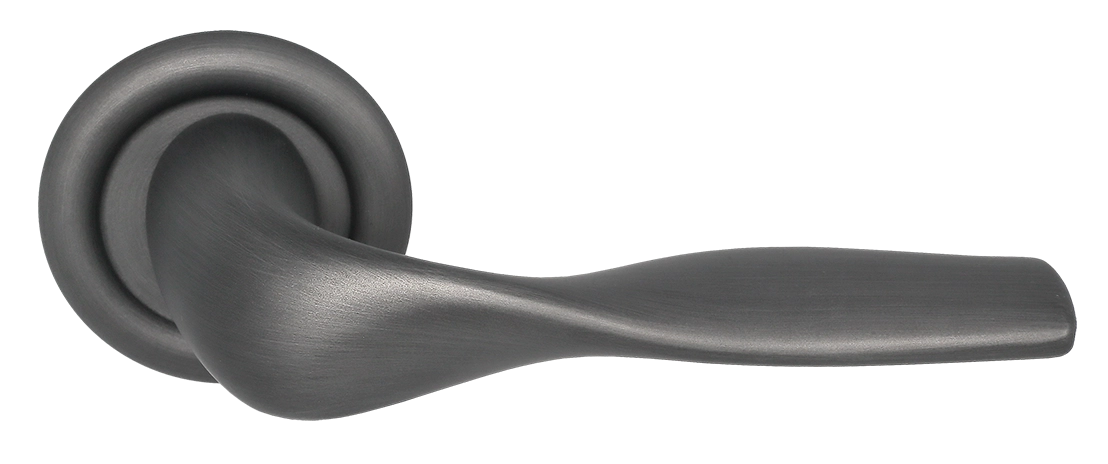 Ручка дверная LVB R7 SST на круглой розетке, цвет Летняя гроза/Summer Storm фото купить Кемерово