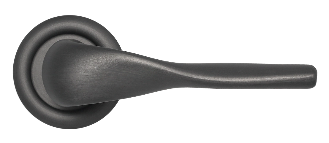 Ручка дверная LVB R7 SST на круглой розетке, цвет Летняя гроза/Summer Storm фото купить в Кемерово