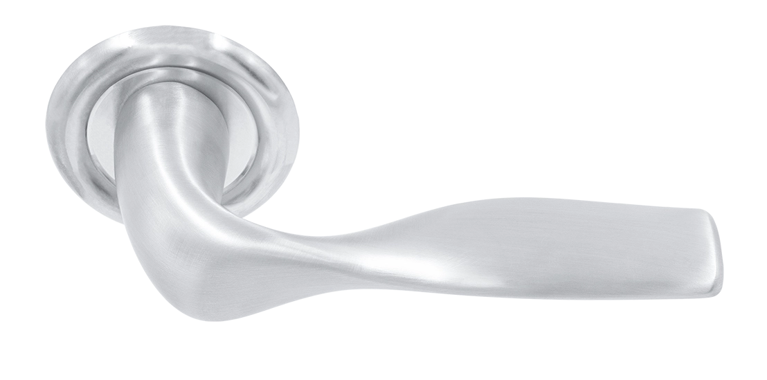 Ручка дверная LVB R7 WF на круглой розетке, цвет Зимняя стужа/Winter Frost фото купить Кемерово