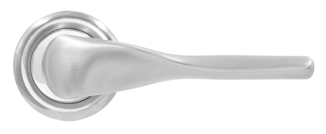 Ручка дверная LVB R7 WF на круглой розетке, цвет Зимняя стужа/Winter Frost фото купить в Кемерово