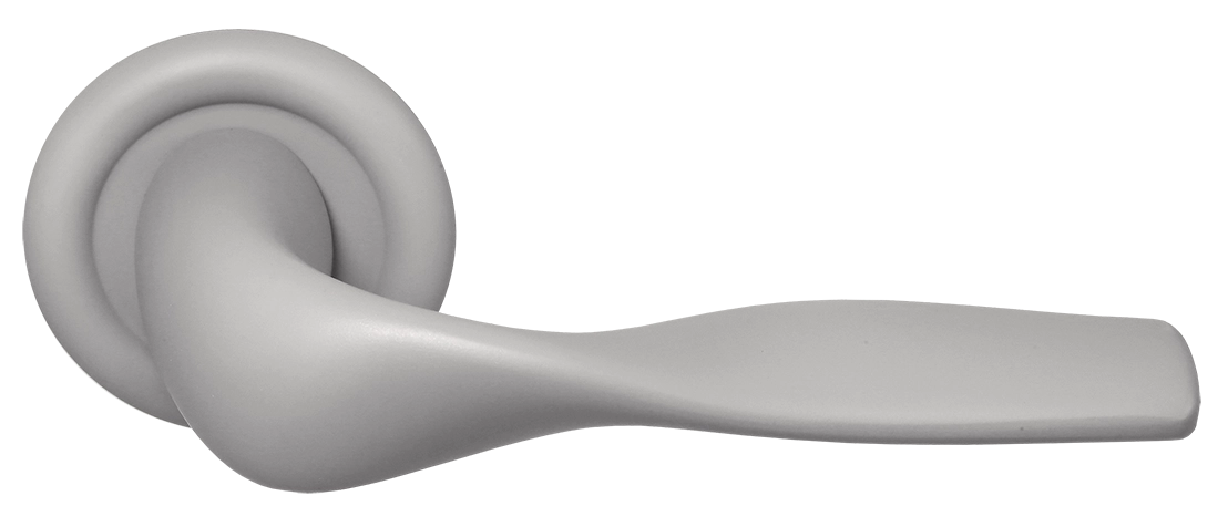 Ручка дверная LVB R7 SMI на круглой розетке, цвет Весенняя дымка/Spring Mist фото купить Кемерово