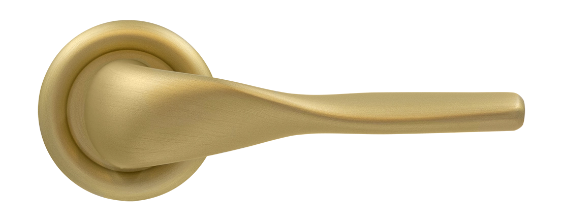 Ручка дверная LVB R7 AH на круглой розетке, цвет Осенний мёд/Autumn Honey фото купить в Кемерово