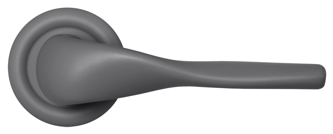 Ручка дверная LVB R7 SSW на круглой розетке, цвет Стокгольмский снегопад/Stockholm Snowfall фото купить в Кемерово