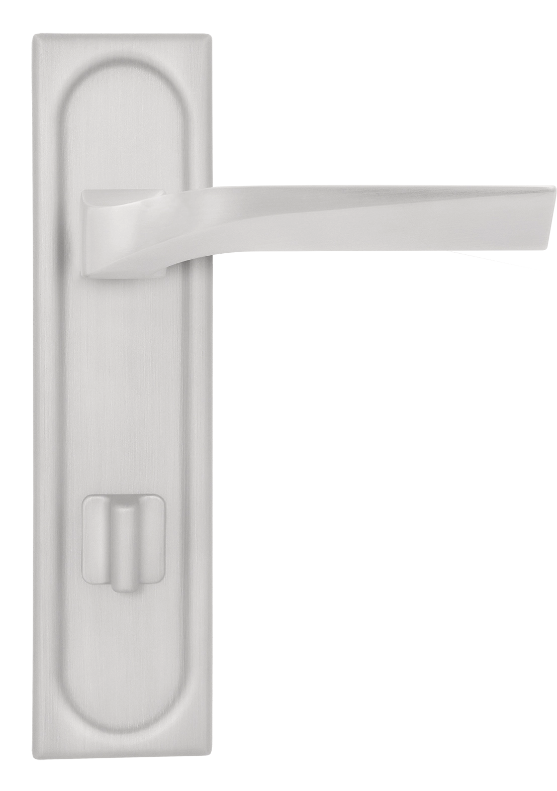 Ручка дверная WD CONCERT HALL PLS WC SSW на планке под сантехническую завертку, цвет Стокгольмский снегопад/Stockholm Snowfall фото купить в Кемерово