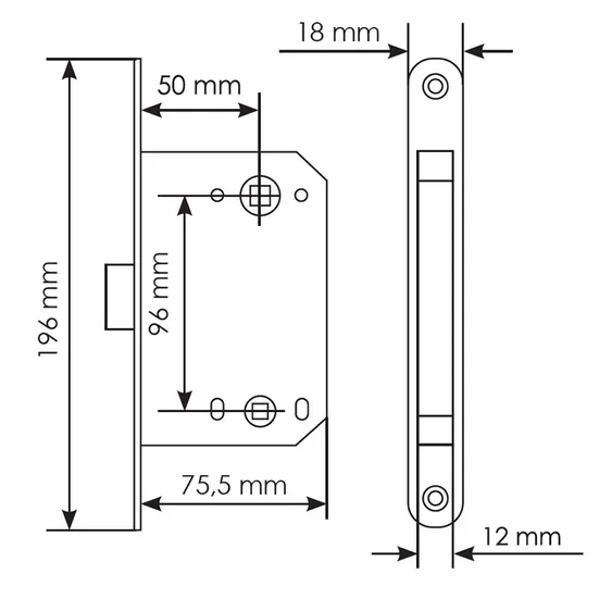 Комплект дверных ручек MH-54-S6 BL с заверткой MH-WC-S6 BL + замок M1895 BL, цвет черный фото дверная фурнитура Кемерово