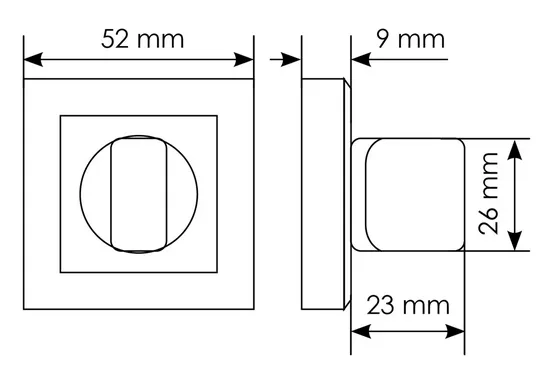 Комплект дверных ручек MH-28 BL-S с заверткой MH-WC-S BL, цвет черный  фотомореллиКемерово