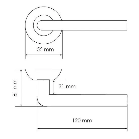 Комплект дверных ручек MH-03 BL с заверткой MH-WC BL + магнитный замок M1895 BL, цвет черный  фотомореллиКемерово