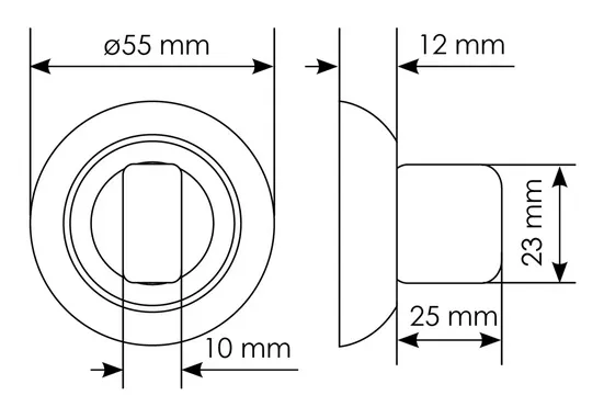 Комплект дверных ручек MH-03 BL с заверткой MH-WC BL + магнитный замок M1895 BL, цвет черный  фото дверная фурнитура Кемерово