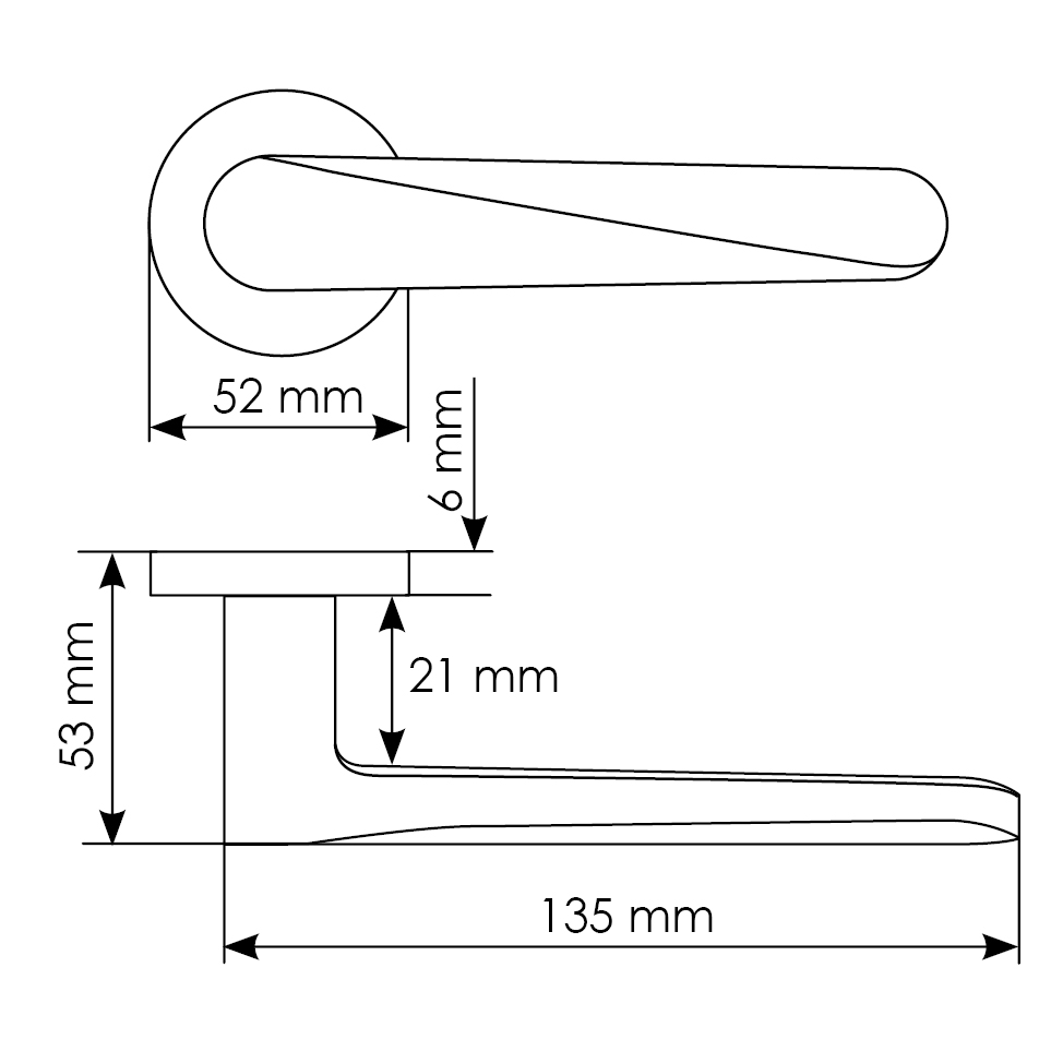 Комплект дверных ручек MH-58-R6 BL с заверткой MH-WC-R6 BL + магнитный замок M1895 BL, цвет черный фотомореллиКемерово