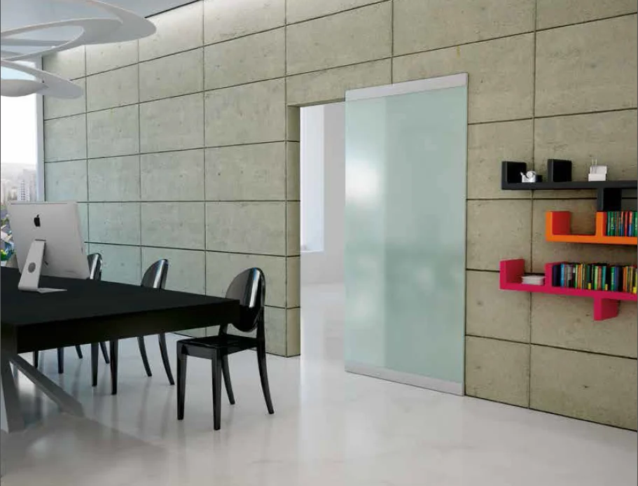 Система для раздвижных дверей INVISIBLE-2 GLASS 1100/8, для стеклянного полотна, ширина 110 см, толщина 8мм, до 50 кг фото купить Кемерово
