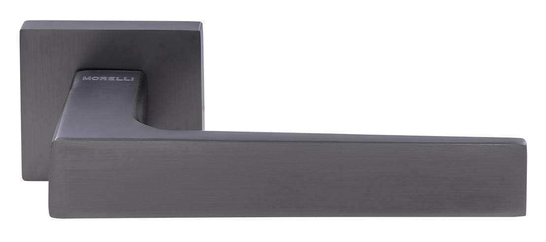 Ручка дверная MIRA  MH-54-S6 GR раздельная на квадратной розетке, цвет графит, ЦАМ фото купить Кемерово