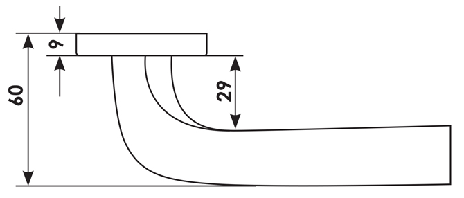 Ручка дверная COMETA R5 NIS раздельная на круглой розетке, цвет - матовый никель, ЦАМ фото фурнитура Кемерово