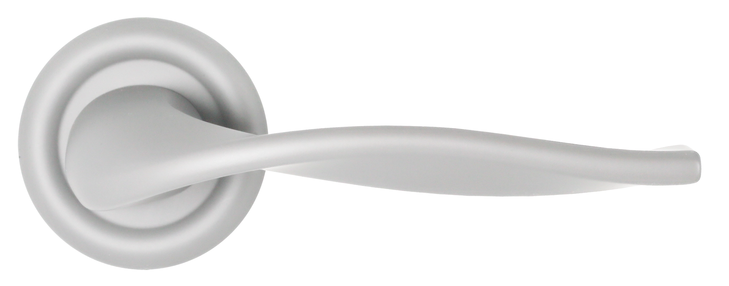 Ручка дверная SKYSCRAPER R7 SSW на круглой розетке, цвет Стокгольмский снегопад/Stockholm Snowfall фото купить в Кемерово