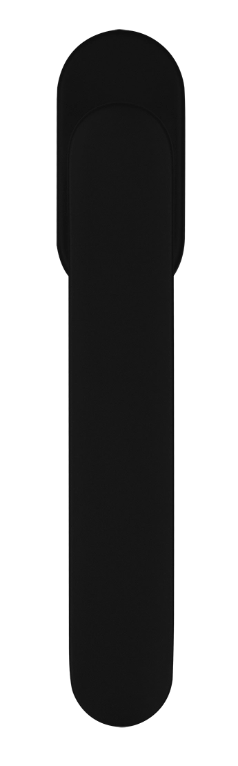 Ручка оконная LE BOAT W1 NERO-ST на прямоугольной розетке, цвет черный soft-touch, латунь фото купить в Кемерово