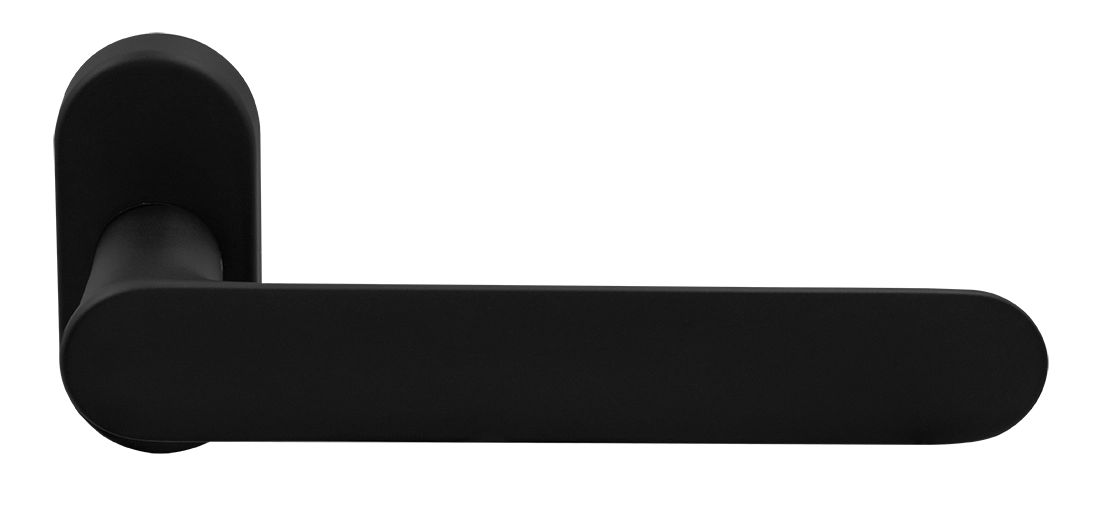 Ручка оконная LE BOAT W1 NERO-ST на прямоугольной розетке, цвет черный soft-touch, латунь фото morelli Кемерово