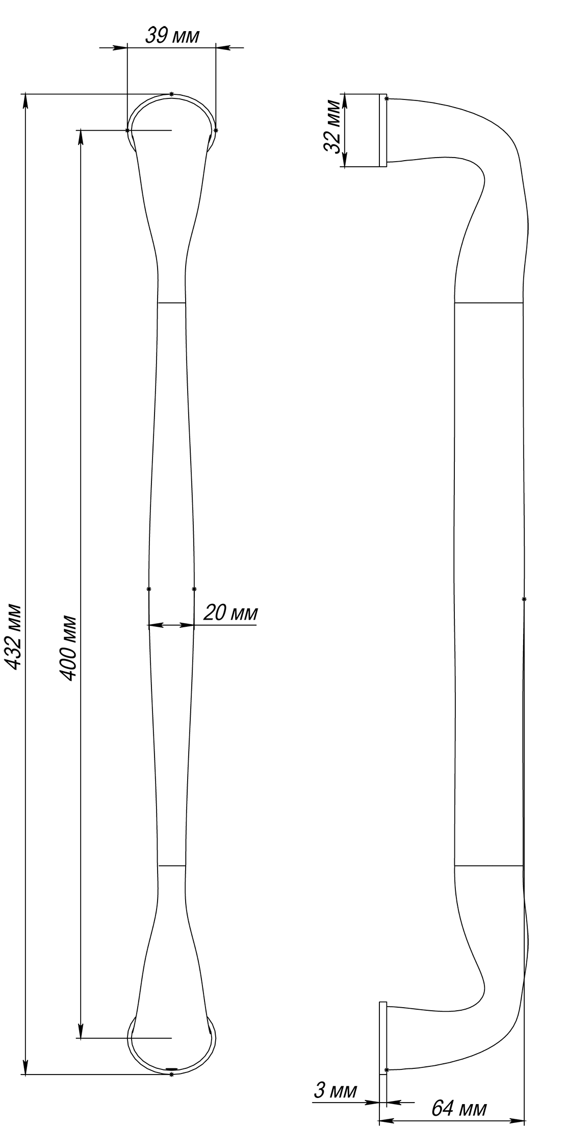 Ручка-скоба LVB PH SMI, цвет Весенняя дымка/Spring Mist фото купить в Кемерово