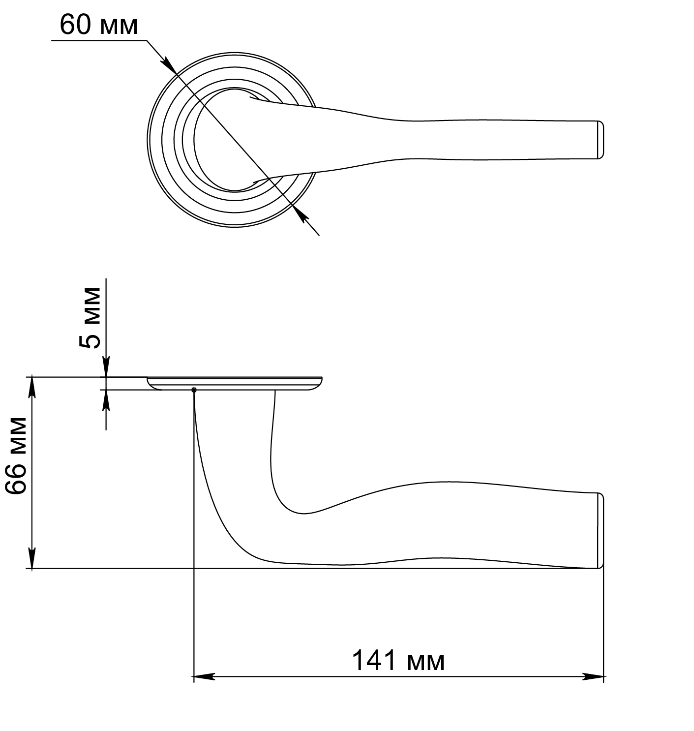 Ручка дверная LVB R7 AH на круглой розетке, цвет Осенний мёд/Autumn Honey фото фурнитура Кемерово