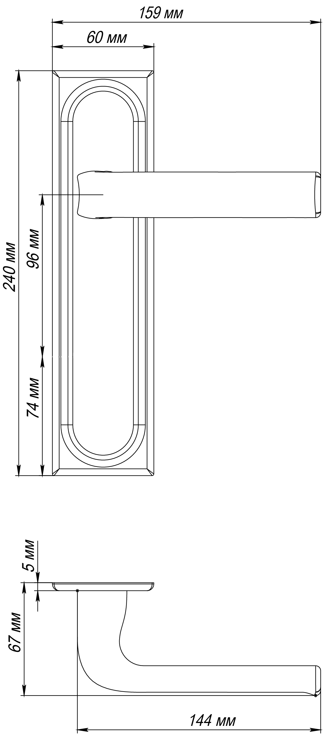 Ручка дверная THE BUS STATION PLS SMI на планке, цвет Весенняя дымка/Spring Mist фото фурнитура Кемерово