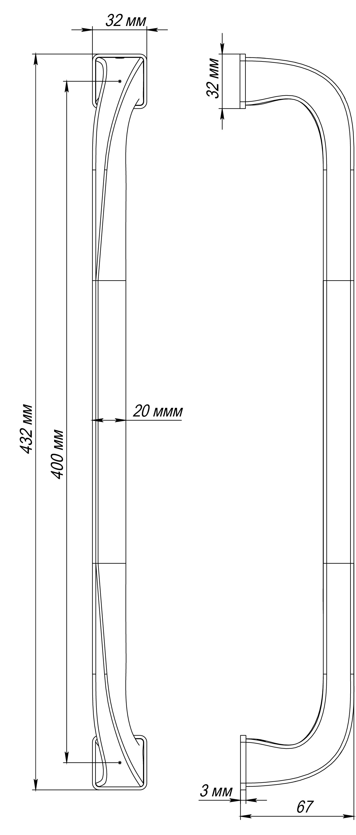 Ручка-скоба WD CONCERT HALL PH SMI, цвет Весенняя дымка/Spring Mist фото купить в Кемерово