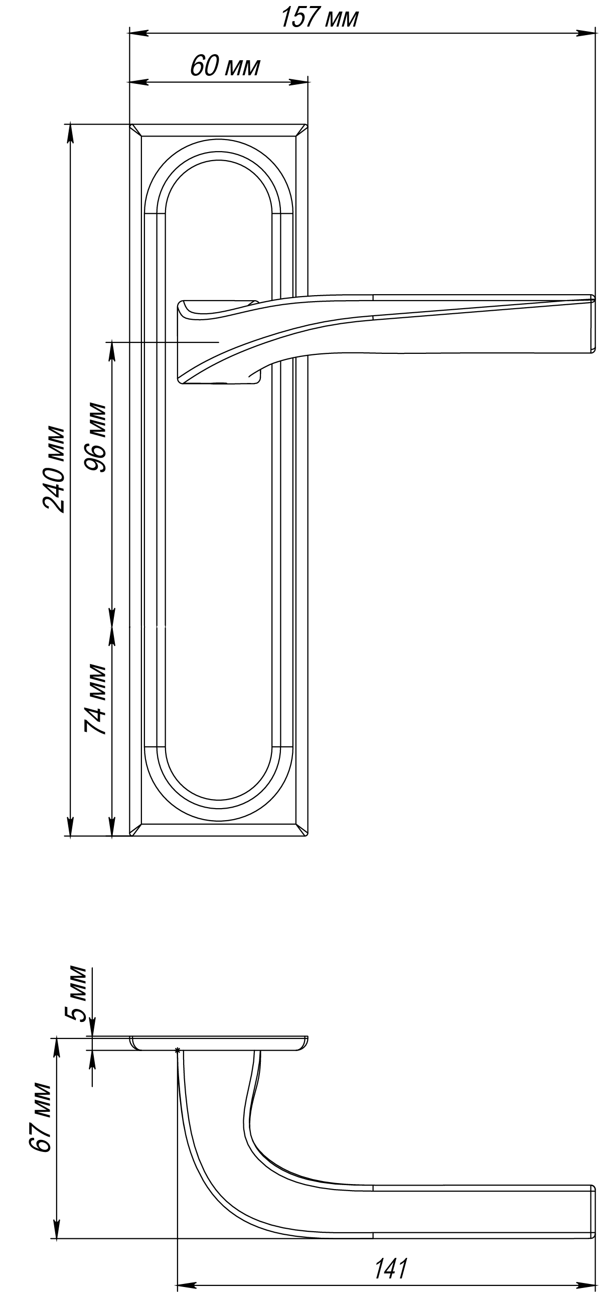 Ручка дверная WD CONCERT HALL PLS WF на планке, цвет Зимняя стужа/Winter Frost фото фурнитура Кемерово