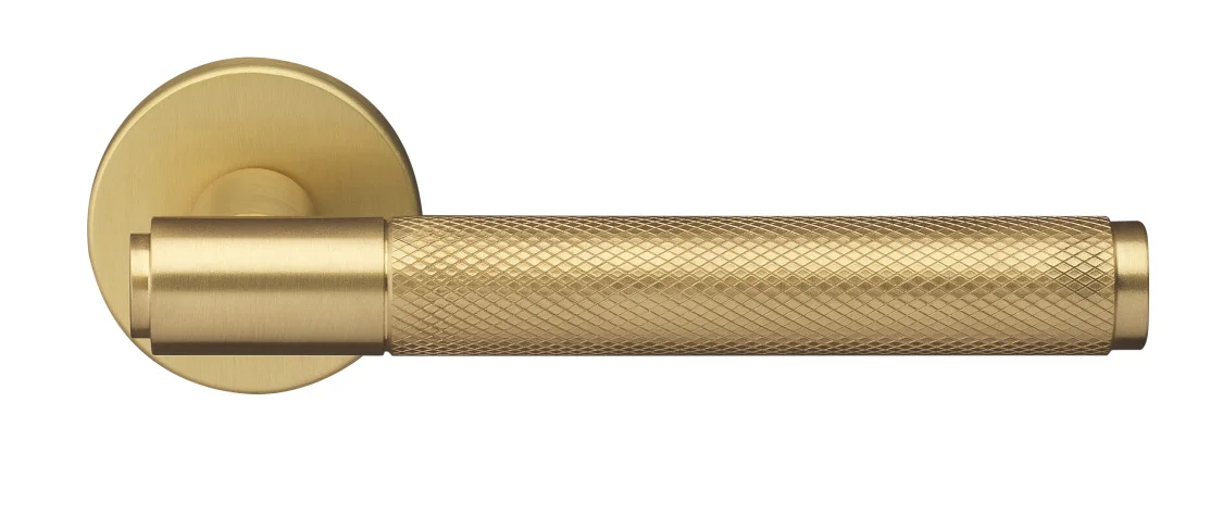 BRIDGE R6 OSA, ручка дверная с усиленной розеткой, цвет -  матовое золото фото купить Кемерово