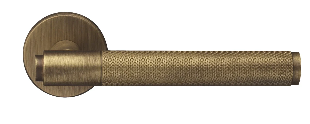 BRIDGE R6 BGO, ручка дверная с усиленной розеткой, цвет -  матовая бронза фото купить Кемерово