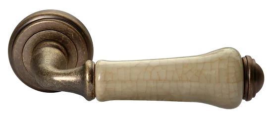UMBERTO, ручка дверная MH-41-CLASSIC OMB/CH, цвет-старая мат.бронза/шампань фото купить Кемерово