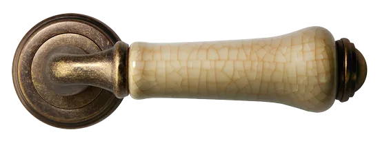 UMBERTO, ручка дверная MH-41-CLASSIC OMB/CH, цвет-старая мат.бронза/шампань фото купить в Кемерово