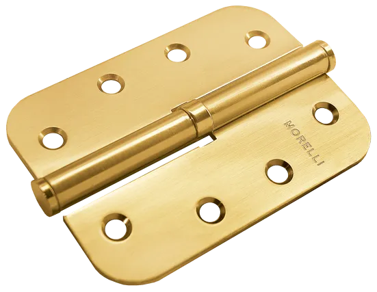 MSD-C 100X70X2.5 SG L, петля стальная скругленная левая без коронки, цвет - мат.золото фото купить Кемерово