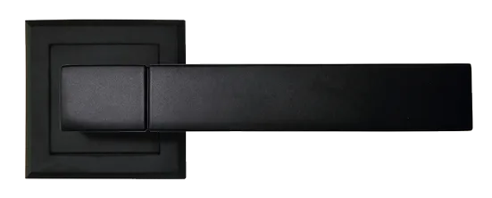 FUKOKU, ручка дверная на квадратной накладке MH-28 BL-S, цвет - черный фото купить в Кемерово
