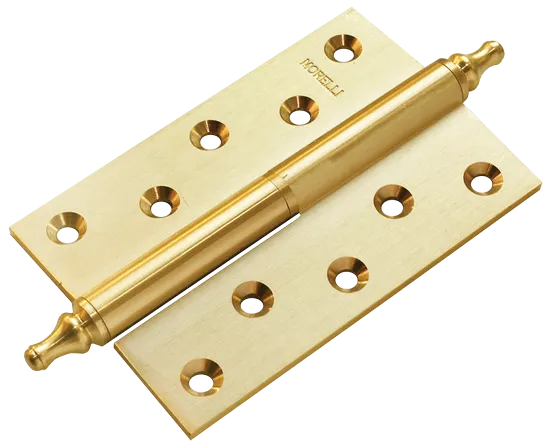 Петля карточная разъемная латунная MB 120X80X3.5 SG R C с коронкой правая,врезная, цвет матовое золото фото купить Кемерово