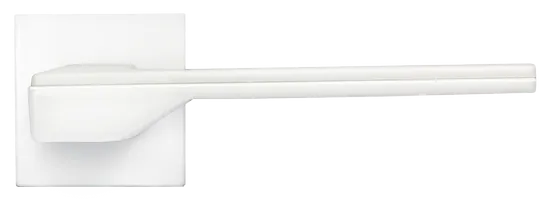 PIERRES, ручка дверная на квадратной накладке MH-49-S6 W, цвет - белый фото купить в Кемерово