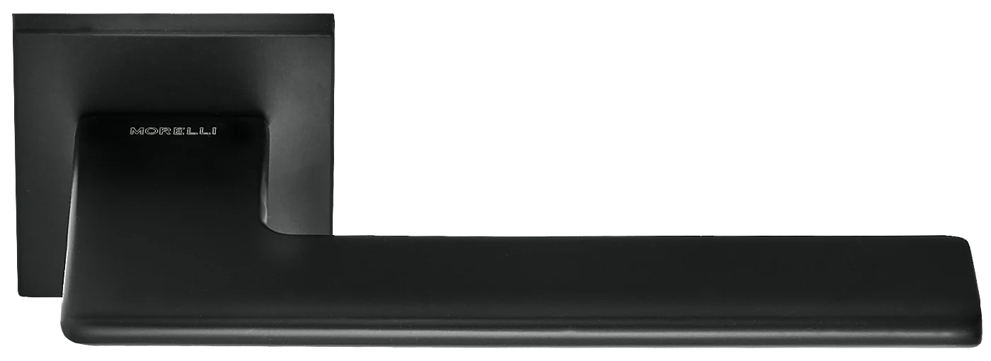 PLATEAU, ручка дверная на квадратной накладке MH-51-S6 BL, цвет - черный фото купить Кемерово
