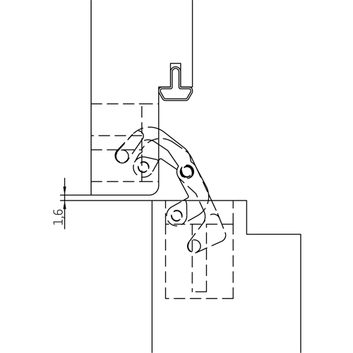 HH-19 B, скрытая петля, цвет - черный фотомореллиКемерово