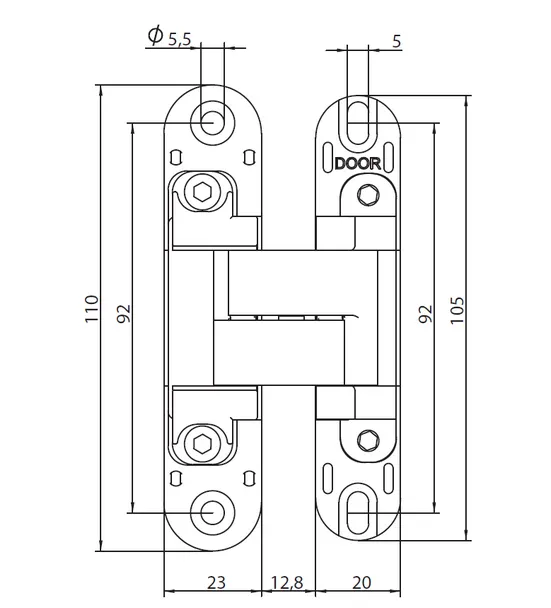 HH-19 B, скрытая петля, цвет - черный фото купить в Кемерово