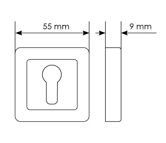 Накладка MH-KH-S55 GR/PC на ключевой цилиндр, цвет графит/хром фото купить в Кемерово